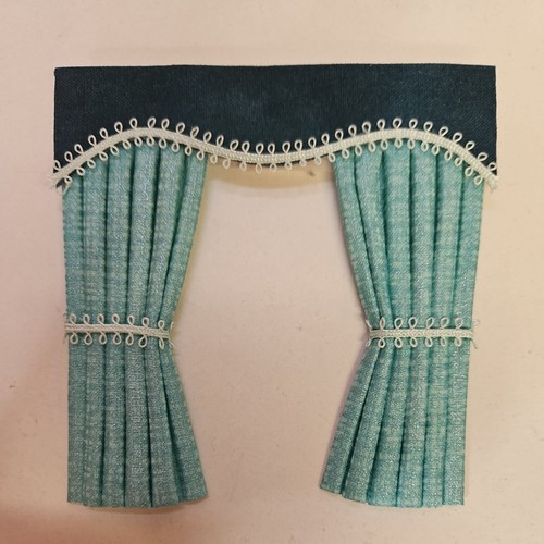 Dolls house miniature curtains - dolls,