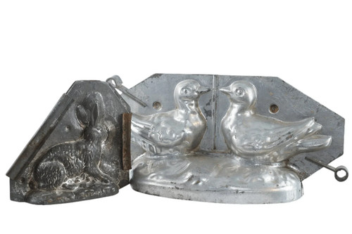 Antique tin chocolate - molds, 2