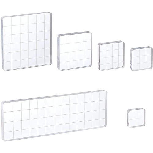 6pcs clear acrylic stamp - clear,