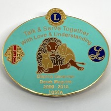 Lions Club International Enamel Pin Badge East Anglia District Governor 2009/10