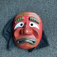 Fabulous Hand Carved Korean red monk mask hand painthand painted  