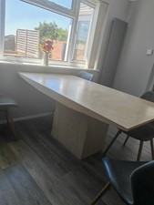 Travertine Stone (Marble look) Large  Dining Table