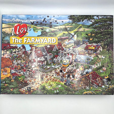 Gibsons 1000 Piece Jigsaw Puzzle I Love the Farmyard Complete Mike Jupp Comic