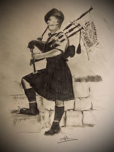 Scottish piper military - -,