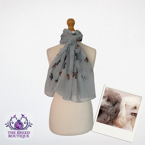 Poodle print scarf - poodle,