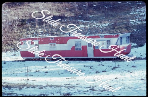 Red white travel trailer - trailer, rv