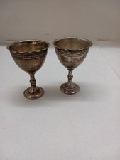 Vintage Pair of Silver Plated Egg Cups C3