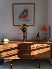 Retro Vintage Mid Century Credenza by Jentique Teak Sideboard / Cupboard
