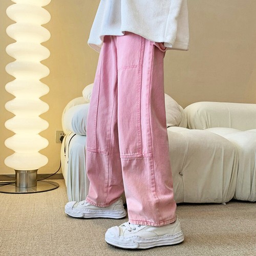 Mens pink denim pants - mens,