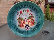 MOORCROFT   POTTERY.  SPITALFIELDS TEMPLE MILLS PLATE  1991 . DES. SALLY TUFFIN
