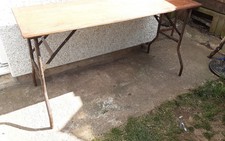 Vintage Wooden oak top Trestle Table