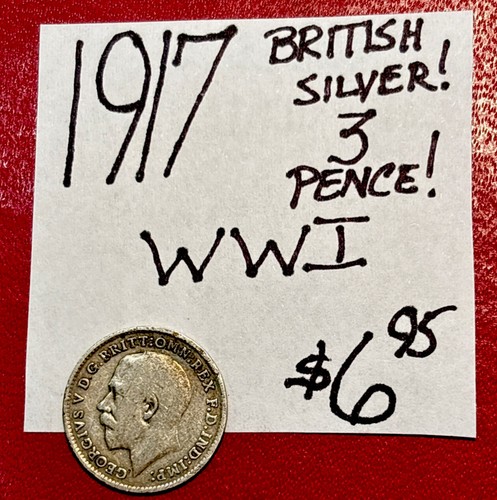 1916 british silver pence - 1916, 3