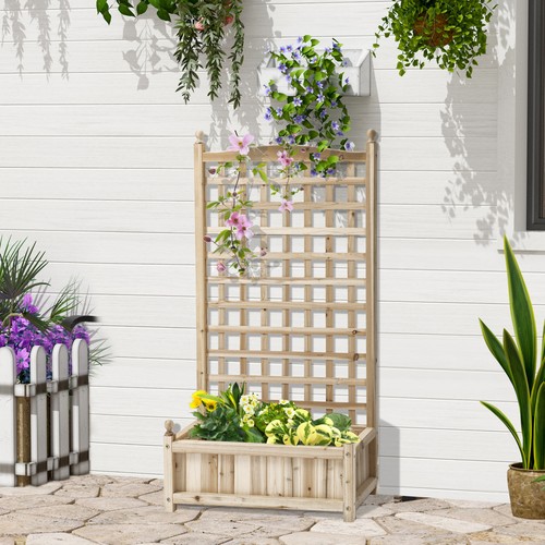 Garden planters with trellis - with,