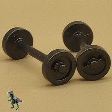 X2 Playmobil grey axle wheel