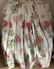 STUNNING ORIGINAL LAURA ASHLEY BESPOKE LINEN VERY WIDE GERANIUM CURTAINS