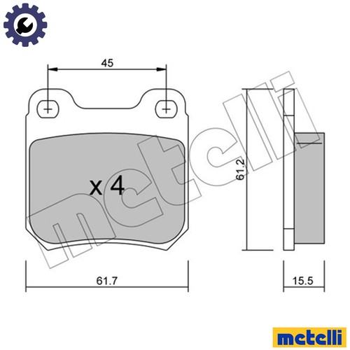 Brake pad set - pad, disc
