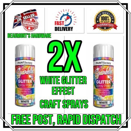 White glitter spray paint - white,