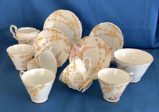 Vintage Gladstone Bone China 'Crocus' Pattern ~ 17 piece tea set.