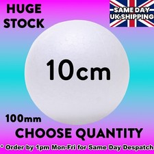 10cm 100mm Solid Polystyrene Balls Styrofoam Balls for Craft - Choose Quantity