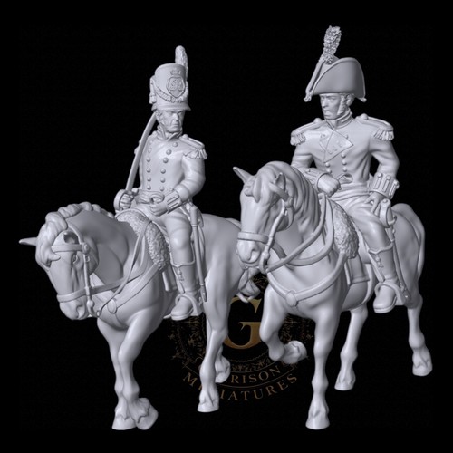 Mounted british officers - mounted,