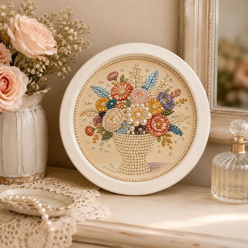 Diamond pearl flower - 5d,