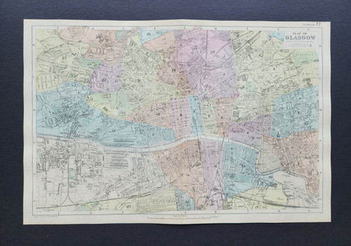 Antique 1903 large map - 1903, plan