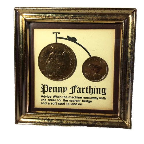 Penny farthing bike coins - farthing,