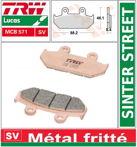 Front brake pads trw mcb571 - 2,