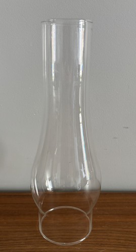 Vintage glass oil lamp - glass, chimney