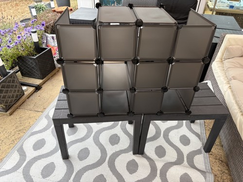 Cube storage unit black - 12,