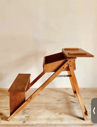 Antique school desk - desk, old