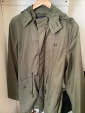 Fred Perry Fish Tail Parka Light Weight Khaki Size Medium