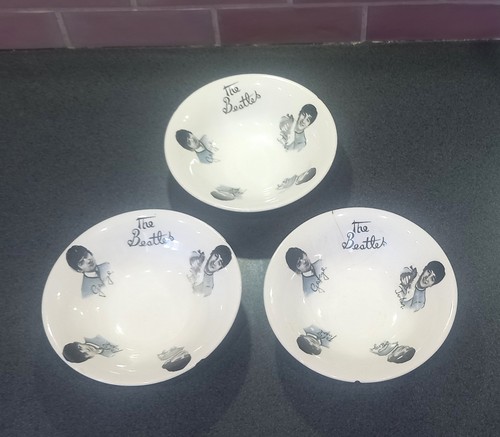 Beatles china cereal bowl - beatles,