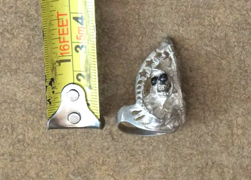 Silver 925 mans skull ring - 925,