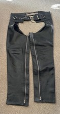 Size S Unisex Real Leather Adjustable Chaps  Biker, Cowboy, Fetish, Alternative