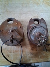 2 Chubb London  Vintage Heavy Duty Padlocks with keys  