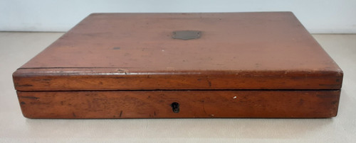 Vintage wooden box brass - box,