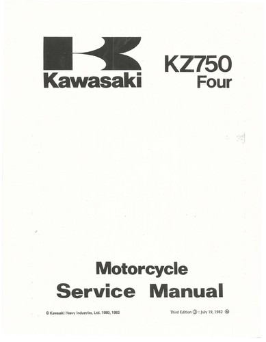 Kawasaki service manual - , 1980