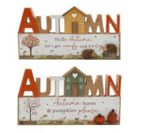 Autumn chunky wooden - autumn, sign