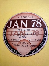 Tax Disc 1978