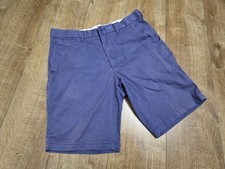 Marks And Spencer Mens Blue Chino Casual Shorts Waist 34 Used