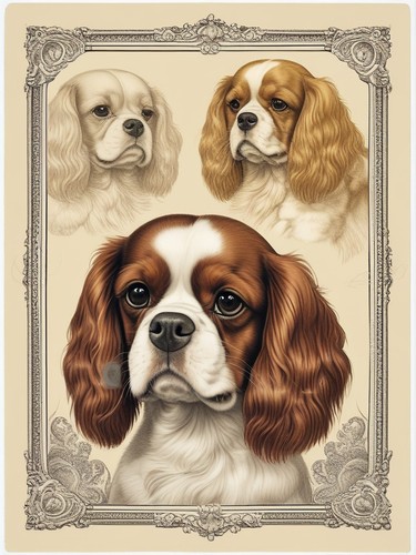 Cavalier king charles vintage - king,