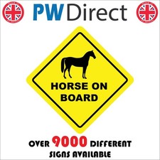 SIGN Horse On Board Yellow