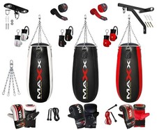 Maxx 3FT Tear shape punch bag, body bag angled boxing bag Set heavy filled bag 