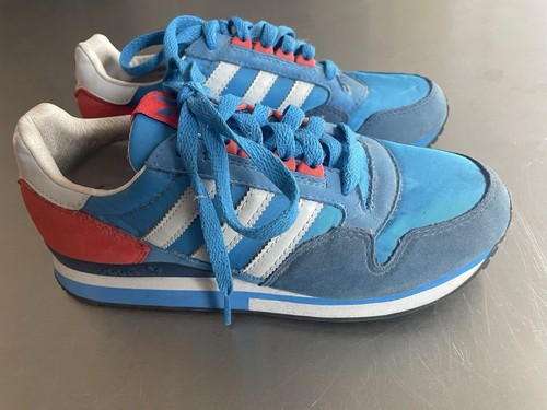 Blue adidas zx500 trainers - blue,