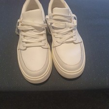 MENS ZARA MAN WHITE TRAINERS SIZE 9  EUR 42 SEE PHOTOS