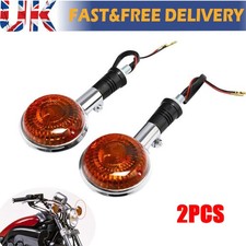 2X Turn Signal Indicator Blinker Amber Light For Yamaha XV535 XV920 Virago UK
