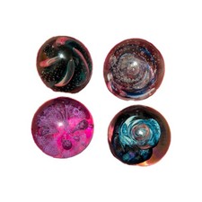 Caithness & Selkirk Glass Paperweights ×4 – Signed Handmade Scotland Art Glass