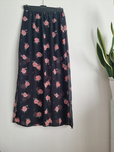 Black and pink floral - h&m, side