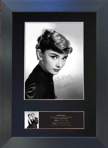Audrey hepburn signed mounted - audrey,
